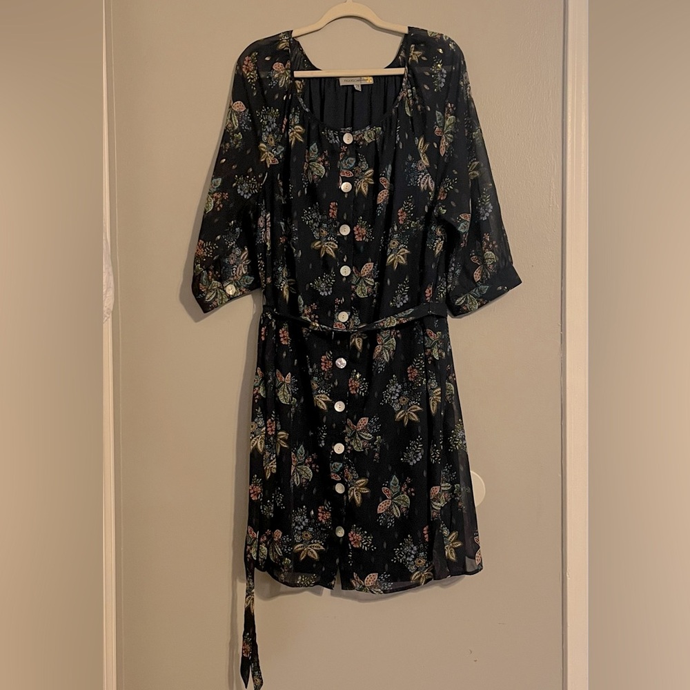 Floral Black Dress